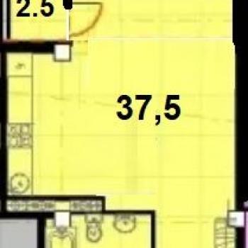 Продается 1-комнатная квартира, 39 м²