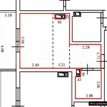 Продается 1-комнатная квартира, 22,9 м²