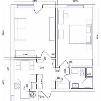 Сдается 2-х комнатная квартира, 56,2 м²
