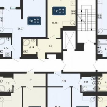 Продается 1-комнатная квартира, 27,4 м²