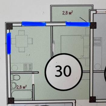 Продается 1-комнатная квартира, 30 м²