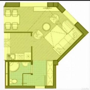 Продается 1-комнатная квартира, 33,5 м²