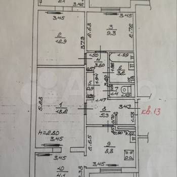 Продается 3-х комнатная квартира, 70 м²