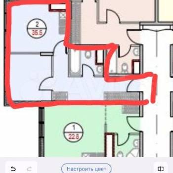 Продается 2-х комнатная квартира, 35,7 м²