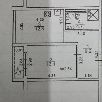 Продается 2-х комнатная квартира, 41,7 м²