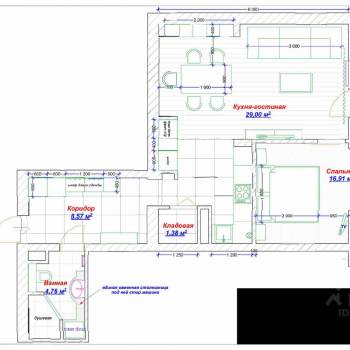 Сдается 2-х комнатная квартира, 53,8 м²