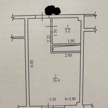 Продается 1-комнатная квартира, 22,3 м²