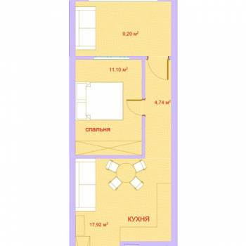 Продается 2-х комнатная квартира, 37,7 м²