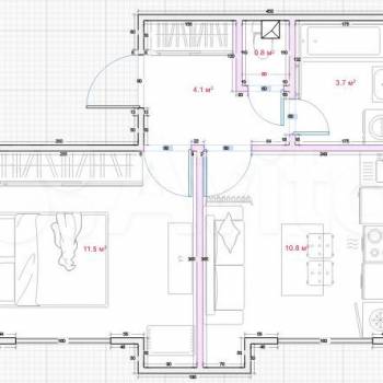 Продается 1-комнатная квартира, 32,5 м²