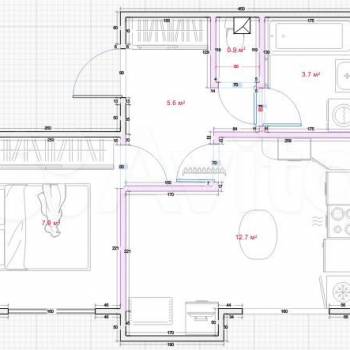 Продается 1-комнатная квартира, 32,5 м²
