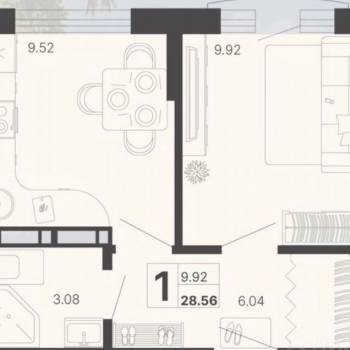 Продается 1-комнатная квартира, 28 м²