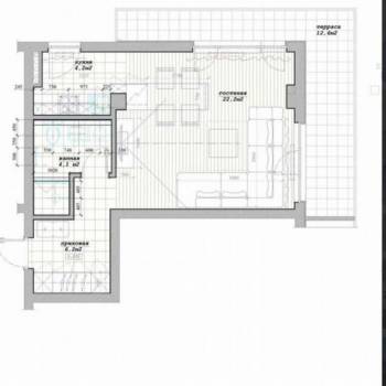 Продается 1-комнатная квартира, 38,6 м²