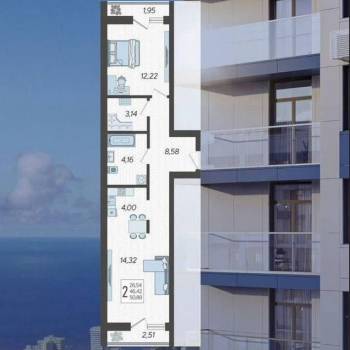 Продается 3-х комнатная квартира, 46 м²