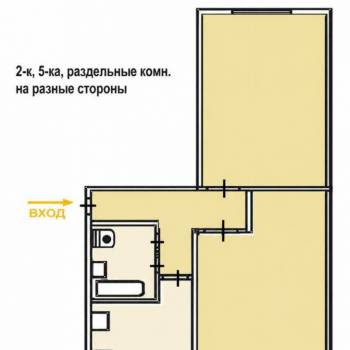 Продается 2-х комнатная квартира, 47 м²
