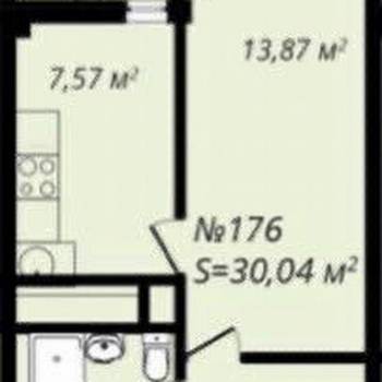 Продается 1-комнатная квартира, 30 м²