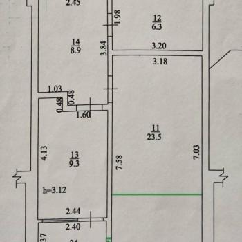 Продается 2-х комнатная квартира, 52 м²