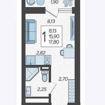 Продается 1-комнатная квартира, 17 м²