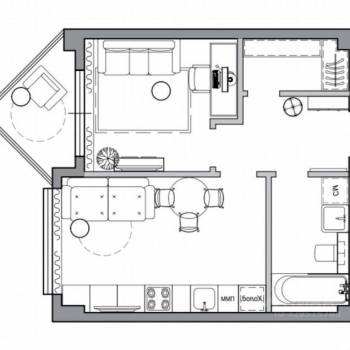 Продается 1-комнатная квартира, 39,8 м²