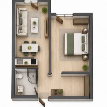 Продается 2-х комнатная квартира, 49,5 м²