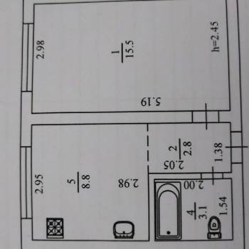 Продается 1-комнатная квартира, 31 м²