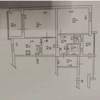 Продается 2-х комнатная квартира, 72 м²