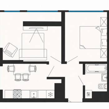 Продается 2-х комнатная квартира, 49,5 м²
