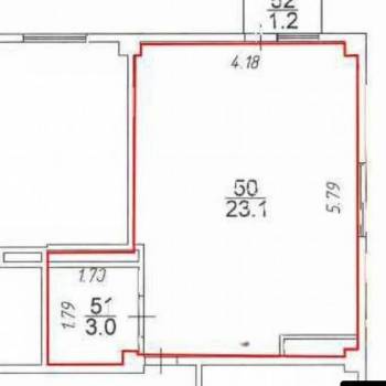 Продается 1-комнатная квартира, 30 м²