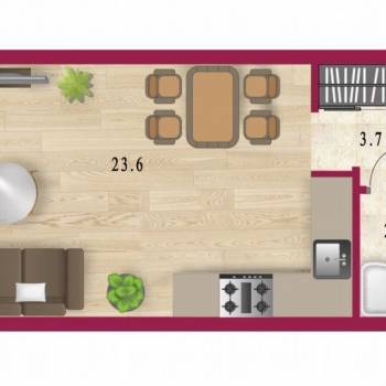 Продается 1-комнатная квартира, 30 м²