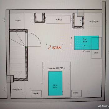 Сдается 2-х комнатная квартира, 58 м²