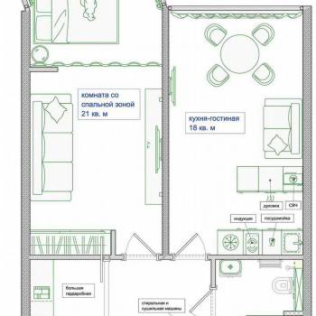 Сдается 2-х комнатная квартира, 51 м²