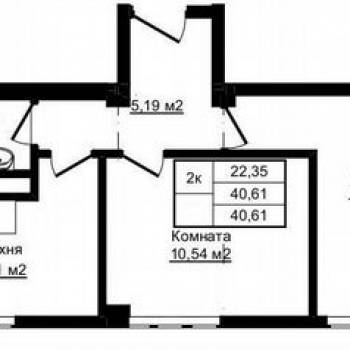 Продается 2-х комнатная квартира, 56 м²