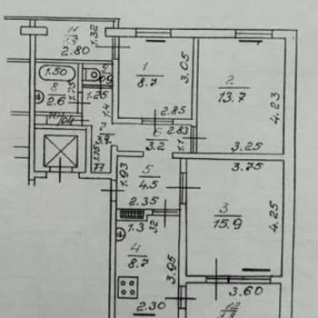 Продается 3-х комнатная квартира, 73 м²