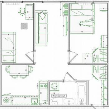 Сдается Многокомнатная квартира, 46 м²