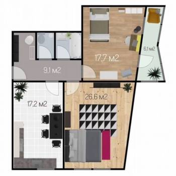 Продается 2-х комнатная квартира, 81,5 м²