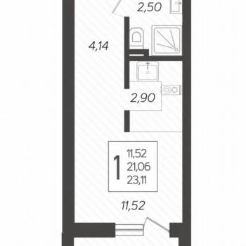 Продается 1-комнатная квартира, 23,1 м²