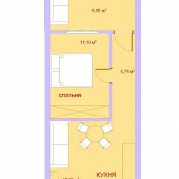Продается 2-х комнатная квартира, 37,7 м²