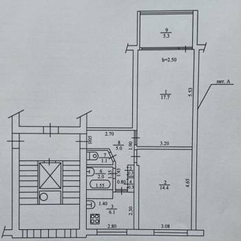 Продается 2-х комнатная квартира, 52 м²