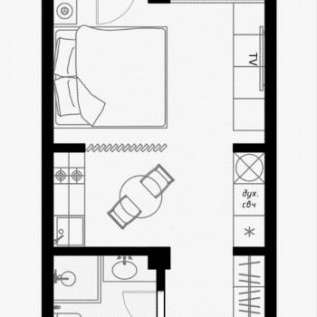 Продается 1-комнатная квартира, 29 м²