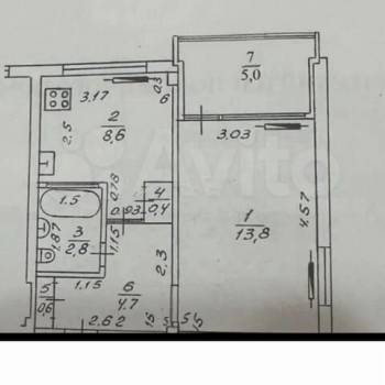 Продается 1-комнатная квартира, 32 м²