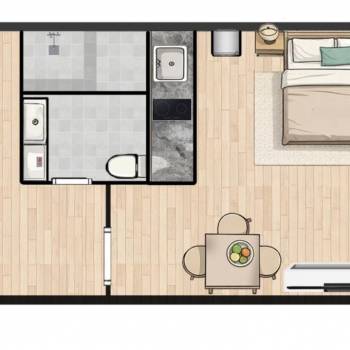 Продается 1-комнатная квартира, 24,6 м²