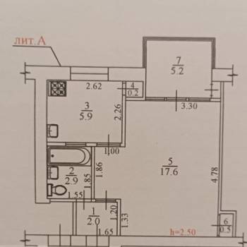 Продается 1-комнатная квартира, 31,7 м²