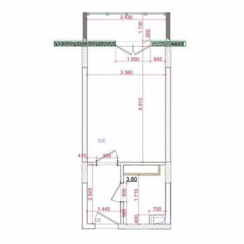Продается 1-комнатная квартира, 27,8 м²