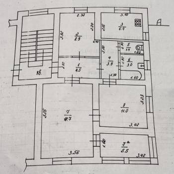 Продается 3-х комнатная квартира, 58,1 м²
