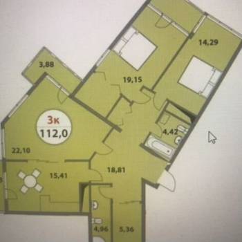 Продается 3-х комнатная квартира, 112 м²