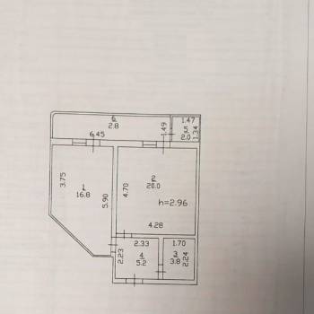 Продается 1-комнатная квартира, 57,5 м²