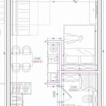Продается 1-комнатная квартира, 26,9 м²