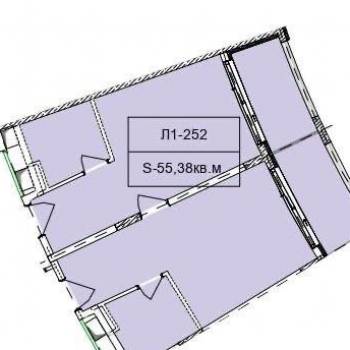 Продается 2-х комнатная квартира, 55 м²