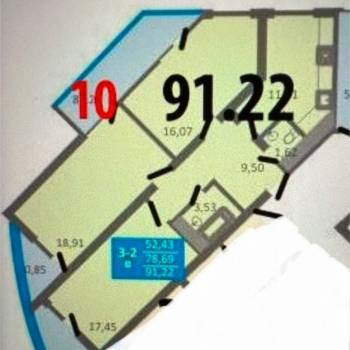 Продается 3-х комнатная квартира, 92 м²