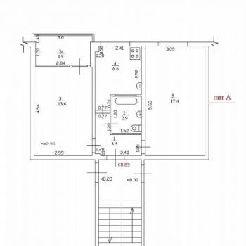 Продается 2-х комнатная квартира, 48 м²