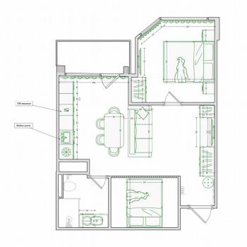 Продается 2-х комнатная квартира, 50 м²